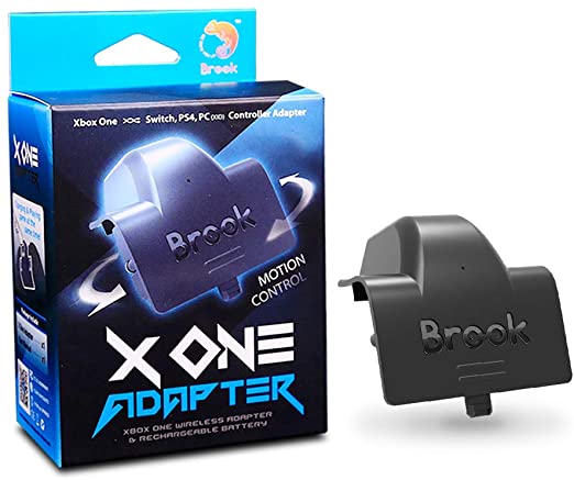 Brook Xbox One Adapter, X One Wireless Chargeable Battery Converter for Xbox One Controller Support Switch PS4 PC iOS Turbo and Remap – Black