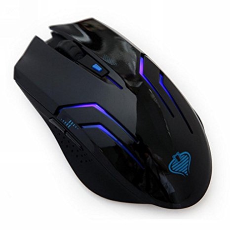 Qisan 2.4GHz Wireless Optical Gaming Mouse 2000DPI 6 Button Professional Mice...