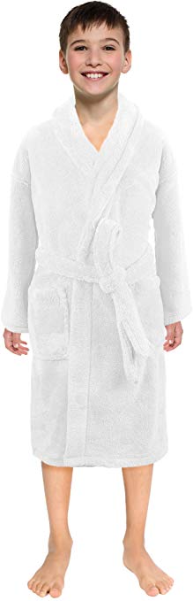 Ultra-Soft Plush Shawl Robes for Boys and Girls