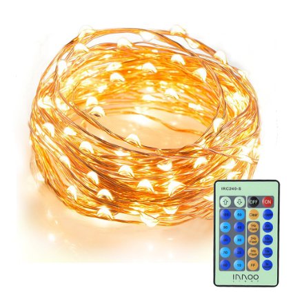 InnooLight Indoor Starry String Lights, 100 Led Firefly Lights 33ft Copper Wire 8 Mode Ambiance Lighting with Remote Control for Christmas Party, Outdoor Patio, Deck, Magical Decor for Wedding Dancing, Bedroom ...