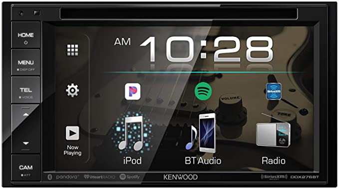 Kenwood DDX276BT 6.2” DVD Receiver with Bluetooth | Double DIN Bluetooth Car Stereo with 6.2” Clear Resistive Touch Panel