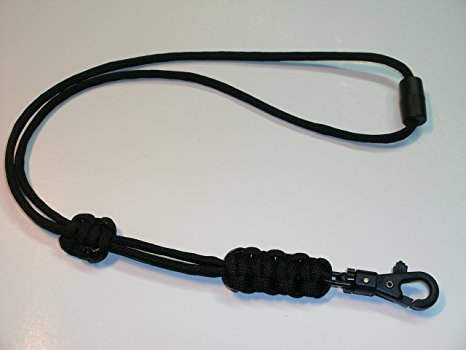 RedVex Paracord Cobra Neck Lanyard with Safety Break-Away and Adjuster - ABS Clip - Choose your color and size-Black-16