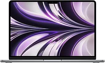 Apple 2022 MacBook Air Laptop mit M2 Chip: 13,6" Liquid Retina Display, 8GB RAM, 512 GB SSD Speicher, beleuchtete Tastatur, 1080p FaceTime HD Kamera. Kompatibel mit iPhone/iPad; Space Grau