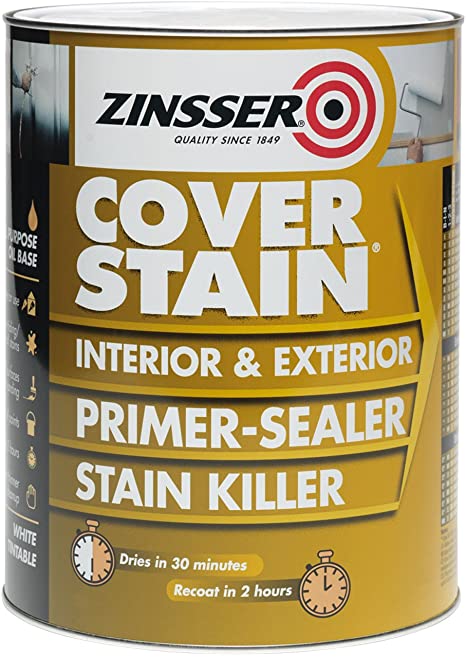Zinsser ZINCSP1L 1 Litre Cover Stain Primer/Finish Paint