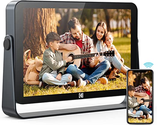 KODAK 10 Inch Digital Picture Frame WiFi Full HD IPS 1920 x 1200 Touchscreen Electronic Picture Frame with 32GB Memory, 4000mAh Li-Battery, Automatic Rotation, Sharing Pictures, Music, Videos