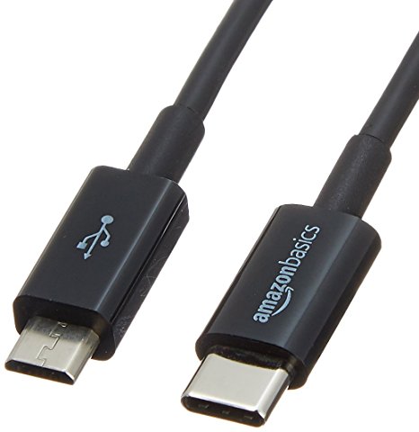 AmazonBasics USB Type-C to Micro-B 2.0 Cable - 6 Feet  (1.8 Meters) - Black