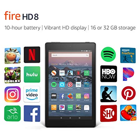 Certified Refurbished Fire HD 8 Tablet (8" HD Display, 32 GB) - Black