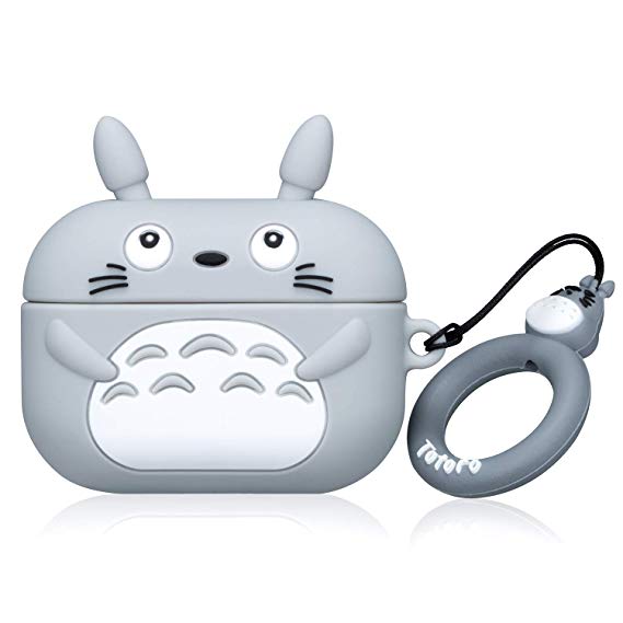 Gift-Hero Classic Totoro Case for Airpods Pro/for Airpods 3, Cartoon Cute Funny Design for Girls Boys Kids, Unique Carabiner Protective Fun Fashion Character Skin Soft Silicone Cover for Air pods 3