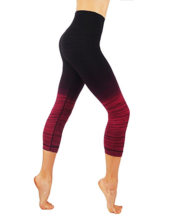 CodeFit Yoga Power Flex Dry-Fit Pants Workout Printed Leggings Ombre Print