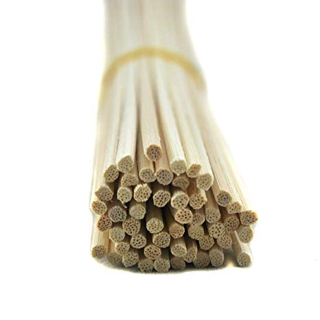 Simoutal Reed Diffuser Sticks 50pcs, 12" Wood Rattan Reed Sticks, Replacement Refill Sticks Essential Oil Aroma Diffuser Sticks
