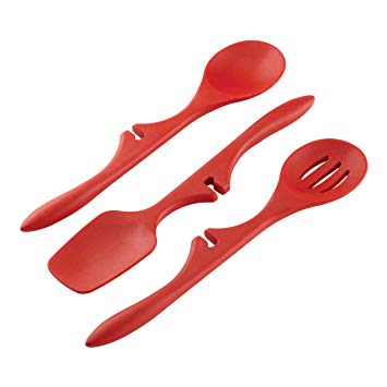 Rachael Ray Silicone Lazy Tools Set, Red, 3-Piece, Tools and Gadgets