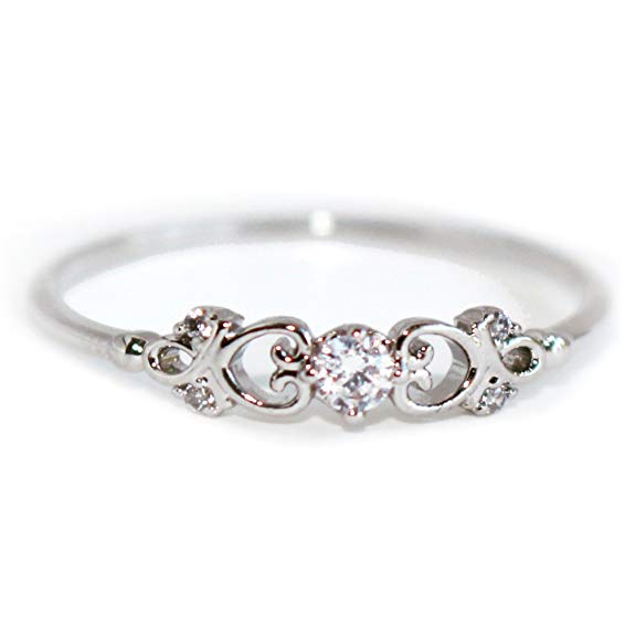 Gieschen Jewelers "Casablanca 14K Rose/White Gold-Plated CZ Crystal Ring