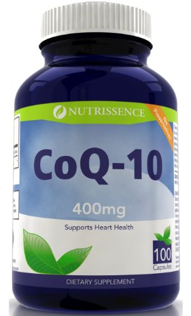 CoQ10 400mg 100 Capsules - Coenzyme Q10 Ubiquinone - Nutrissence