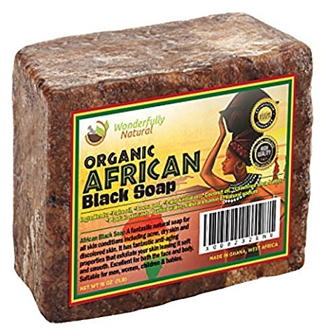 Wonderfully Natural Organic African Black Soap , 16 oz