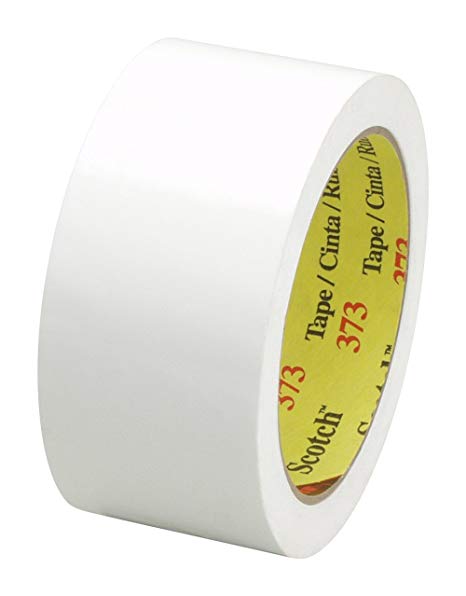 Scotch Box Sealing Tape 373 White, 48 mm x 50 m, High Performance, Conveniently Packaged (Pack of 1)