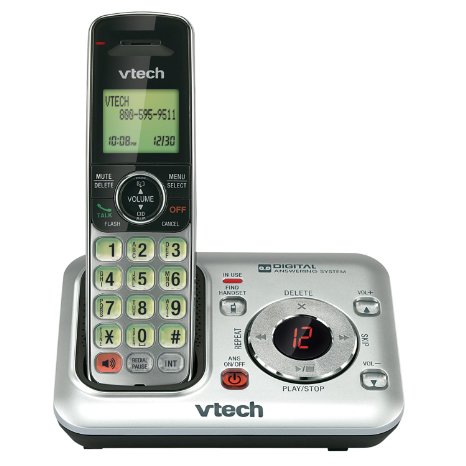 VTech CS6429 DECT 60 Expandable Cordless Phone with Answering System and Caller IDCall Waiting Silver with 1 Handset