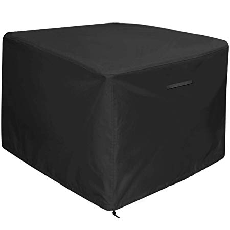Amolliar Fire Pit/Table Cover 32 inch by 32 inch,Black(32”L x 32”W x 24" H)
