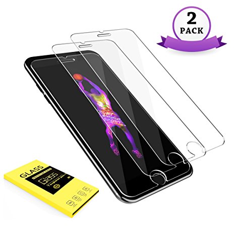 Besprotek iPhone 8 Screen Protector / iPhone 7 Screen Protector, [2Pack] Tempered Glass Premium High Definition Clear, Anti-Scratch / Fingerprint, Easy Install