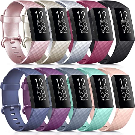 Tobfit Bands Compatible with Fitbit Charge 3 Bands / Fitbit Charge 4 Bands, Classic Sport Accessory Replacement Watch Strap Wristband for Fitbit Charge 3 Special Edition & Fitbit Charge 3 & Fitbit Charge 4 Women Men Large & Small