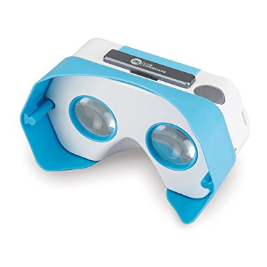 Newly Improved DSCVR Virtual Reality Viewer for iPhones and Android smartphones - Inspired by Google Cardboard 2.0 - Google WWGC certified VR viewer (Blue)