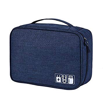 AREO (Blue) Travel Electronic Accessories Organizer Bag Case for Cable Charger