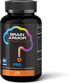 Brain Armor Pro Brain Nutrient Formula - Vegan Softgel, 120 Count (30 Servings)