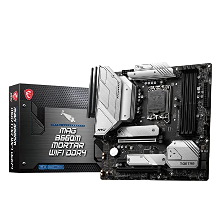 MSI MAG B660M Mortar MicroATX Gaming Motherboard LGA 1700 DDR5 (Intel Core 12th Gen Processors)