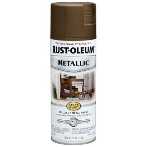 Rust-Oleum 7274830 Metallic Spray, Antique Brass, 11-Ounce