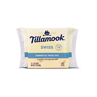 Tillamook, Swiss Cheese Slices, 12 oz