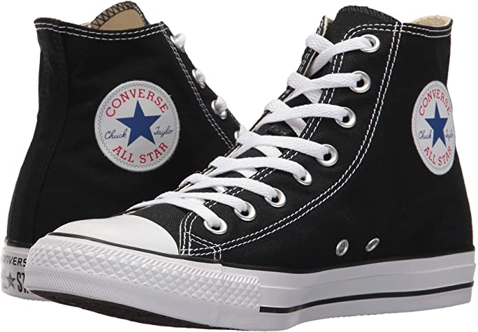 Converse Chuck Taylor All Star High Top Sneaker, Black (White Sole), Size 9.5