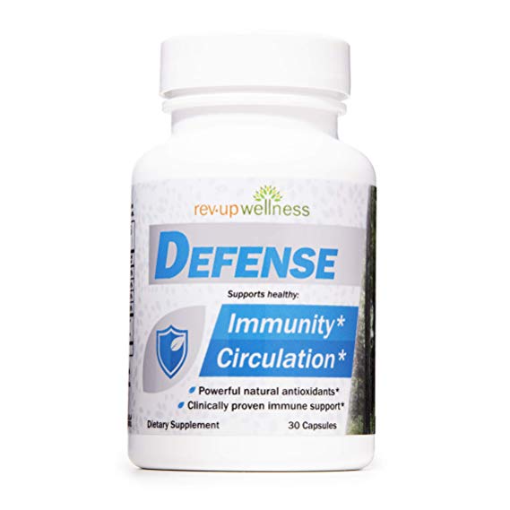 Rev Up Wellness Defense - Natural Supplement for Promoting Healthy Immunity and Circulation - Travel and Daily Immune Support - 30 Capsules