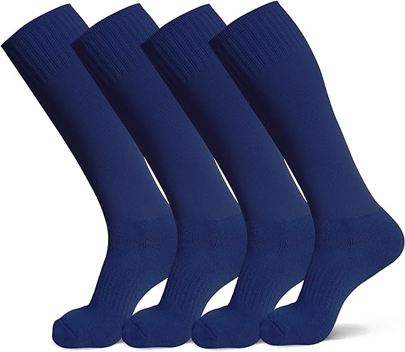 Raigoo Soccer Sock For Kids(4-16 Years Old), Sport Athletic Team Knee High Socks For Youth Boys & Girls