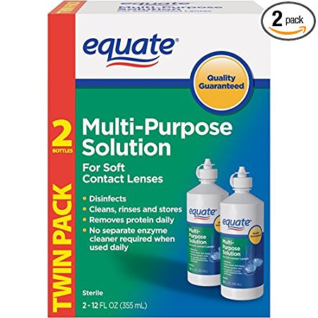 Equate Multi-Purpose Solution Twin Pack 2-12 oz (355 ml)