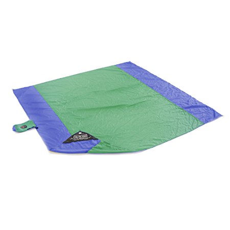 Grand Trunk Parasheet Beach Blanket or Picnic Blanket with Patented Sand Anchor Pockets, Stake Loops, and Attached Stuff Sack - Best Beach Blanket for Outdoors