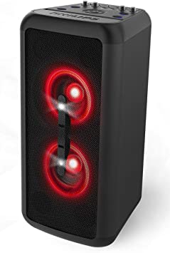 Philips BASS  NX200 Wireless Bluetooth Party Speaker, Light Effects, Karaoke Features, 160W Max, 2X Mic-inputs, 1x Guitar Input, up to 14 Hours of Playtime (TANX200)