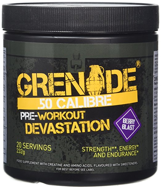 Grenade 50 Calibre Pre Workout, Berry Blast - 232 g
