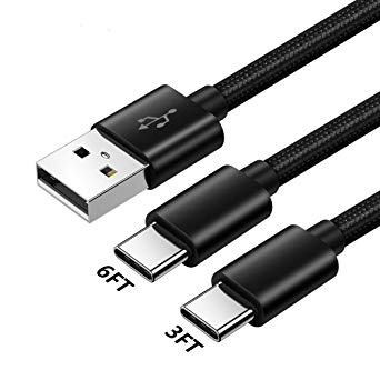 Charger Cord Cable For Motorola Moto G7 Z3 Play Power Plus,Z2 Z Z4 Force Play droid,G6/Plus,X4 X 4,Blackberry Keyone/Key2 LE/Motion/Dtek60,USB 3.0 Type C Fast Charging Charge Data Phone Wire 3-6-FT
