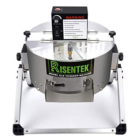 Risentek Electric Bud Leaf Trimmer Machine Model-XLE 16-inch Automatic Open Top Hydroponic Bowl Trim Reaper Spin Cut Plant Bud and Flower