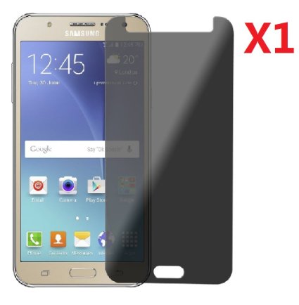 EVERMARKET Premium Privacy Tempered Glass 9H-Hardness Screen Protector Flim for Samsung Galaxy J7 - 1 Pack