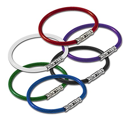 Lucky Line Twisty Key Ring, 5 Pack, Assorted Colors (8110005)