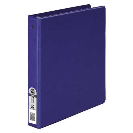 Wilson Jones 3-Ring Binder, 1-Inch Ring Size, 11 x 8.5 Inches, Dark Blue, (W368-14NBL)