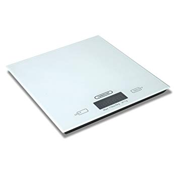 Farberware Professional Glass Top Digital Kitchen Scale, White