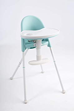 Primo Cozy TOT Deluxe Convertible Folding High Chair & Toddler Chair, Teal/White