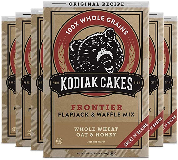 Kodiak Cakes Flapjack and Waffle Mix, Frontier, 24 Ounce (Pack of 6)