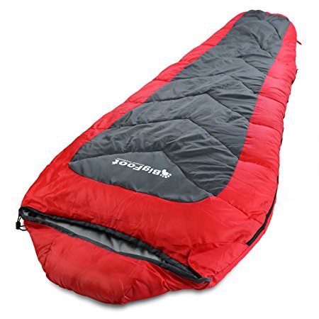 BigFoot Outdoor XXL (Nomad) Mummy Sleeping Bag 7.5 Feet Long – Great for Camping, Hiking, Trekking   Free Stuff-Sack