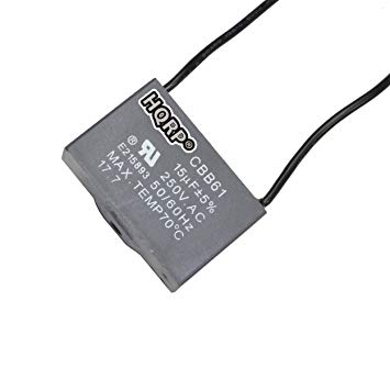 HQRP Capacitor compatible with Hampton Bay Ceiling Fan 15uf 2-Wire plus HQRP Coaster