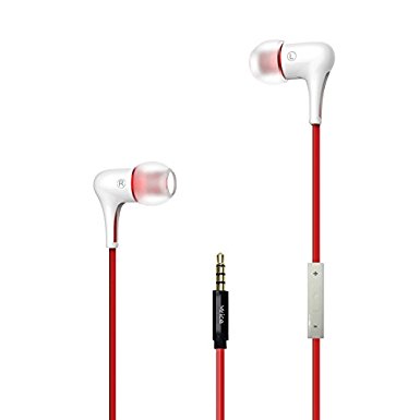 Mrice E300 High Performance Earphones with Inline Universal Microphone and 1-button Call Suitable for All Iphones Samsung Mobiles Tablets Mp3 Players and More,in-ear ,3.5ayers (E300A-White)