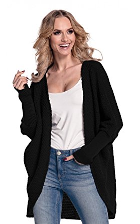 Glamour Empire. Womens Warm Buttonless Cardigan Chunky Textured Knit. 323