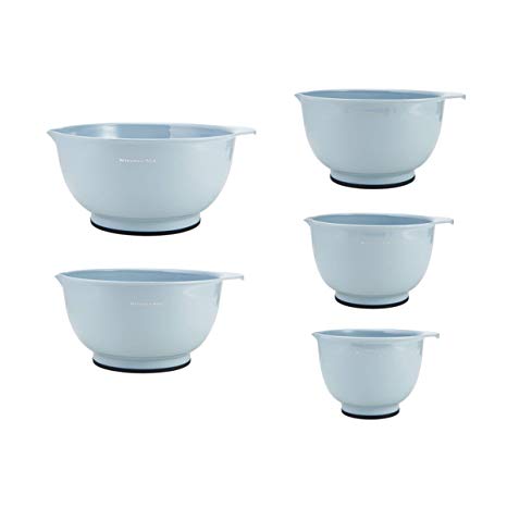 KitchenAid KE178OSMYA Classic Mixing Bowls, Set of 5, Misty Blue