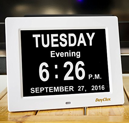 DayClox Updated Original Memory Loss Digital Calendar Day Clock/Dementia Clock with Day Cycles